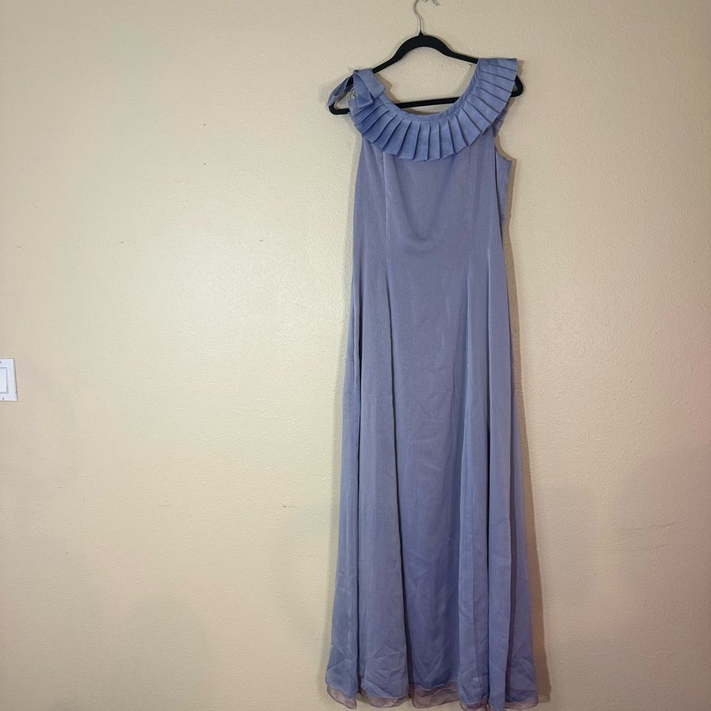 New image vintage Elegant Pleated Lavender Maxi Dress 13/14
